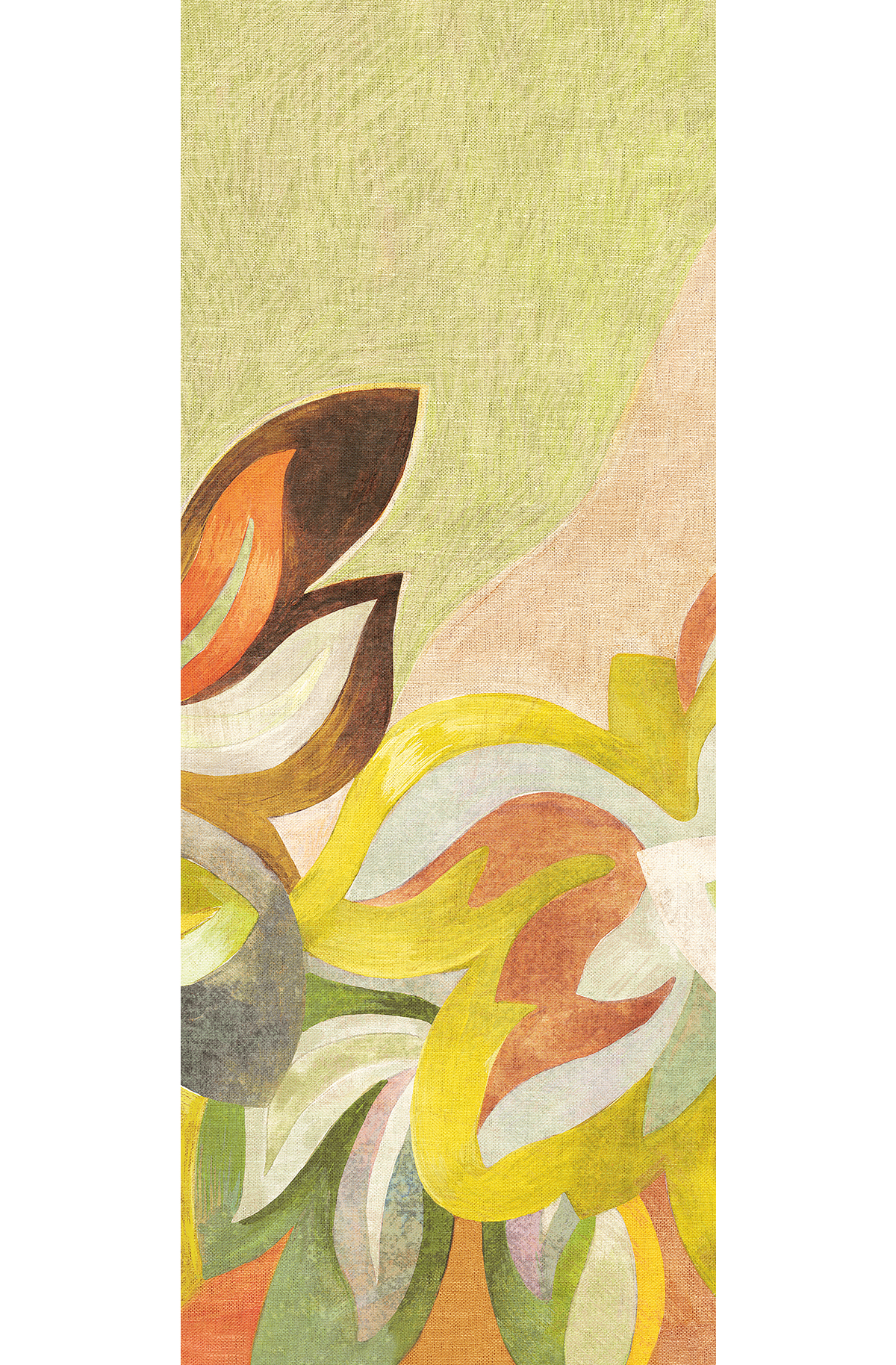 Papier peint panoramique Feuille Somerset vert marron - A H260 - Rhapsody de Masureel | Réf. MAS-DGRHA2031-260