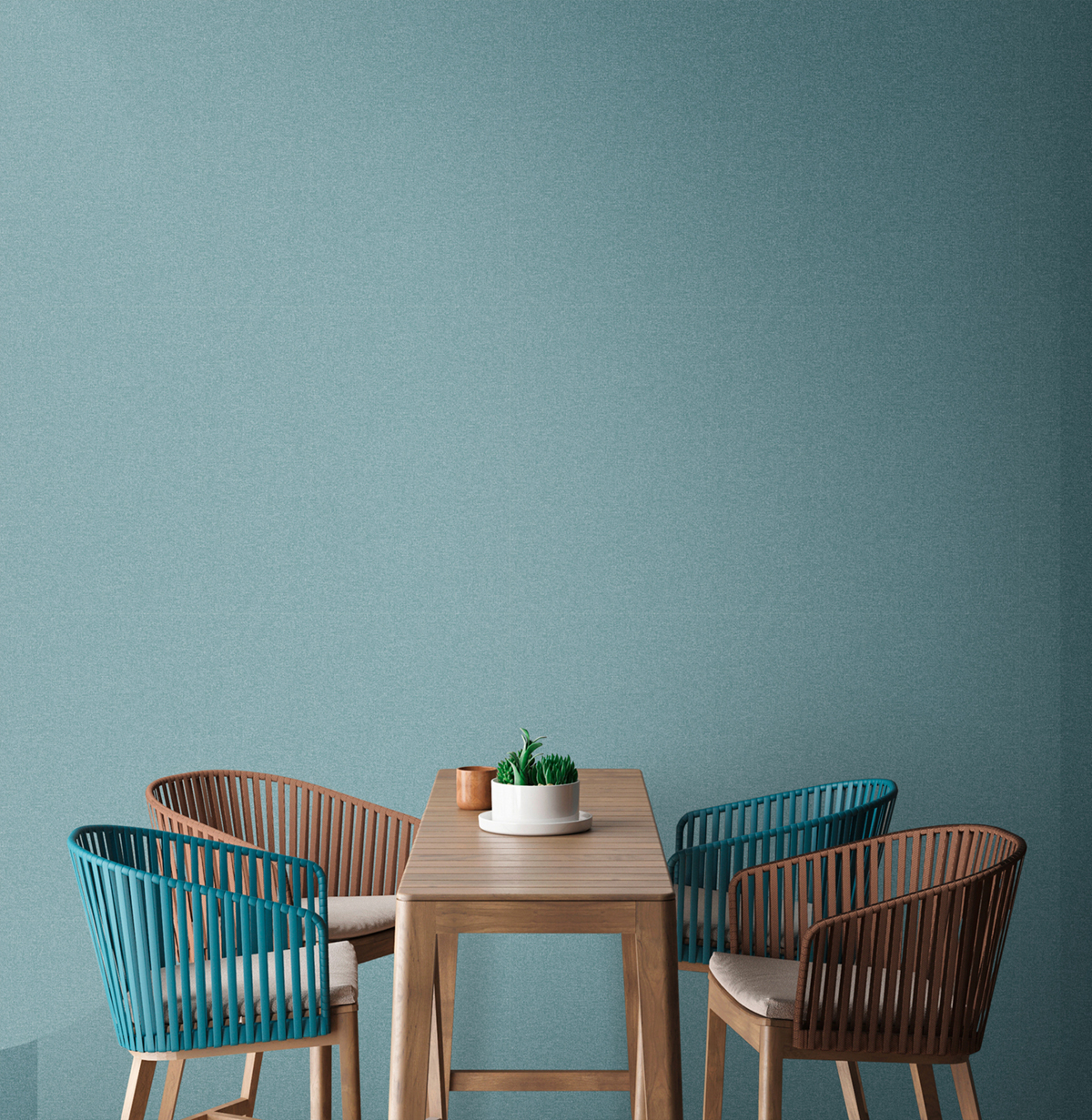 Papier peint Uni Scandi bleu canard - Metropolitan Stories 3 d'A.S. Création AMB2 |  Réf. AS-392169