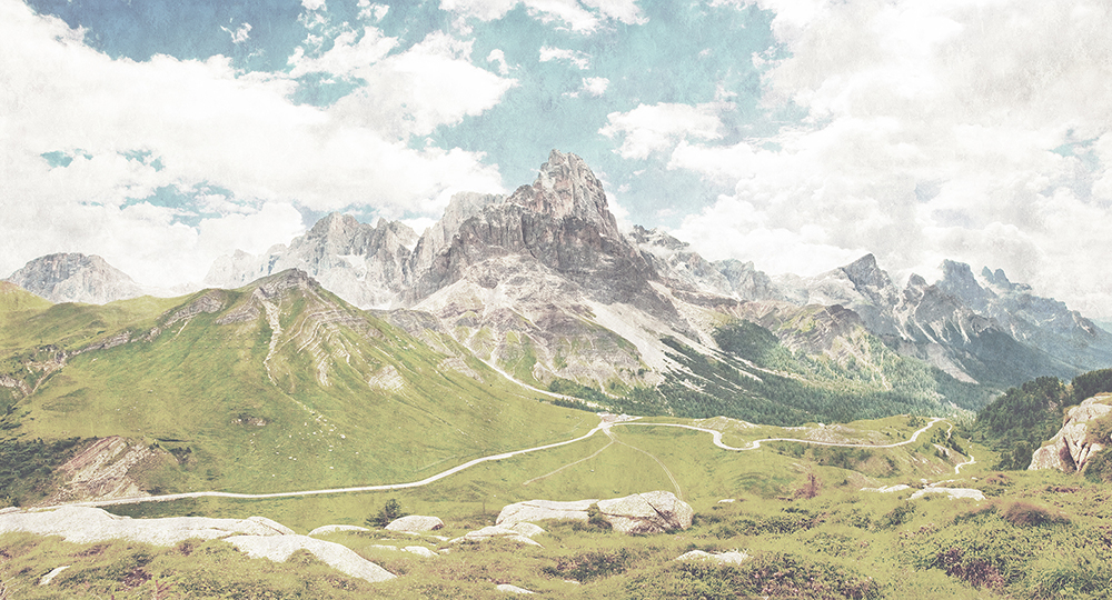 Papier peint panoramique Paysage Montagne Dolomiti 2 - Référence DD113667 - Intissé 200g/m2 - Standard 500 x 270