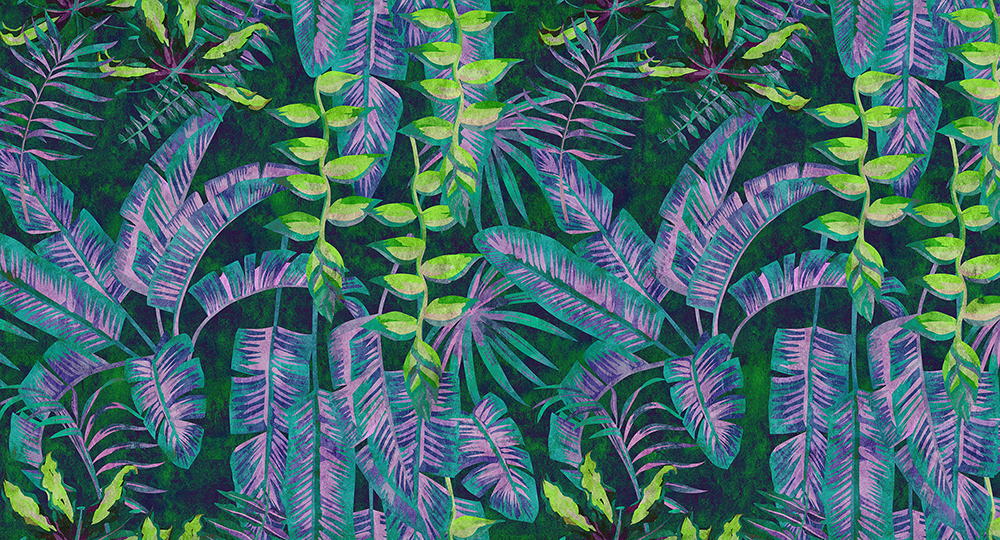 Papier peint panoramique Jungle Feuille Tropicana 5 - Référence DD114082 - Intissé 200g/m2 - Standard 500 x 270