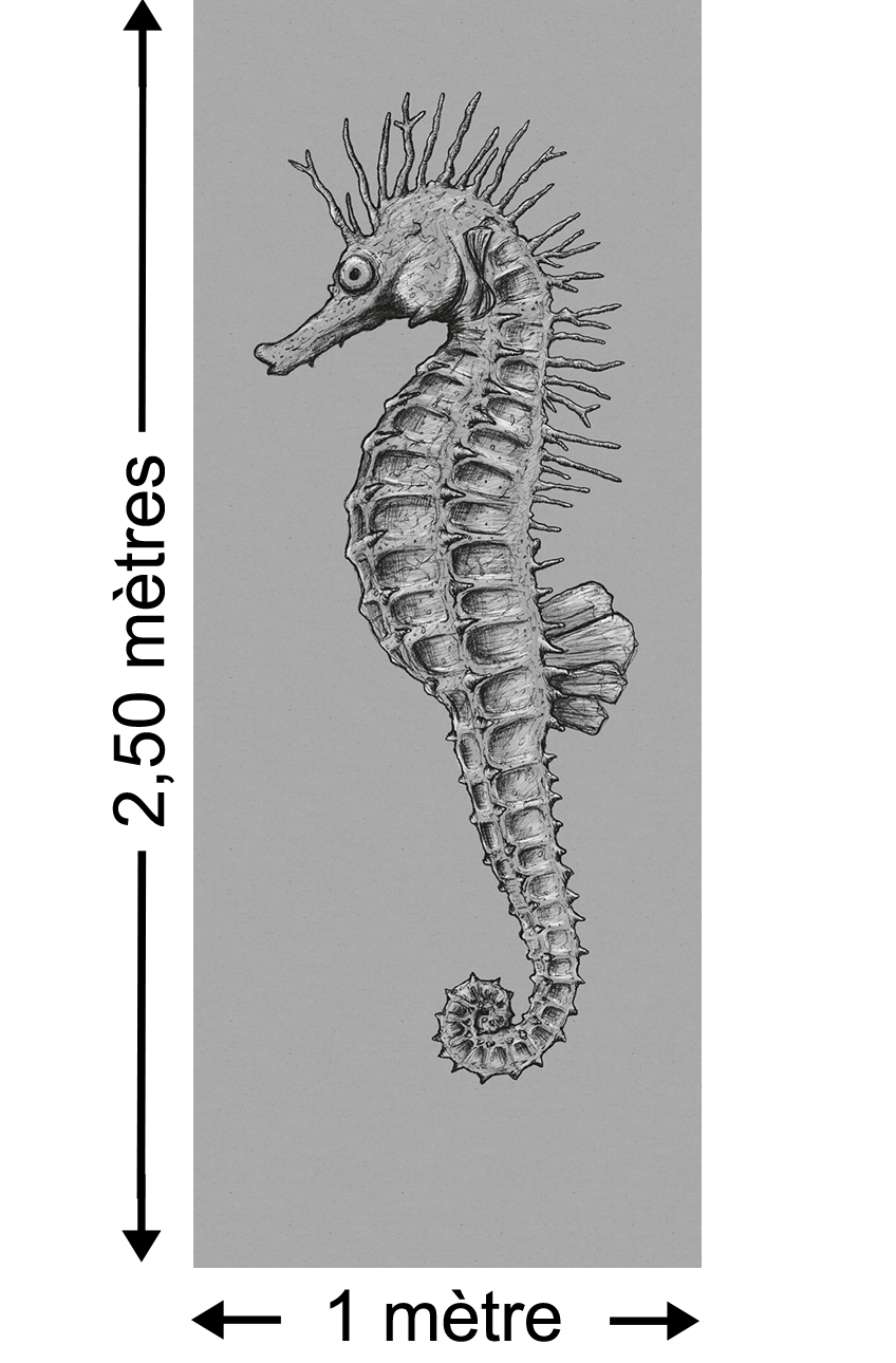 Papier peint marin Seahorse Panel - Papier peint lé unique Komar