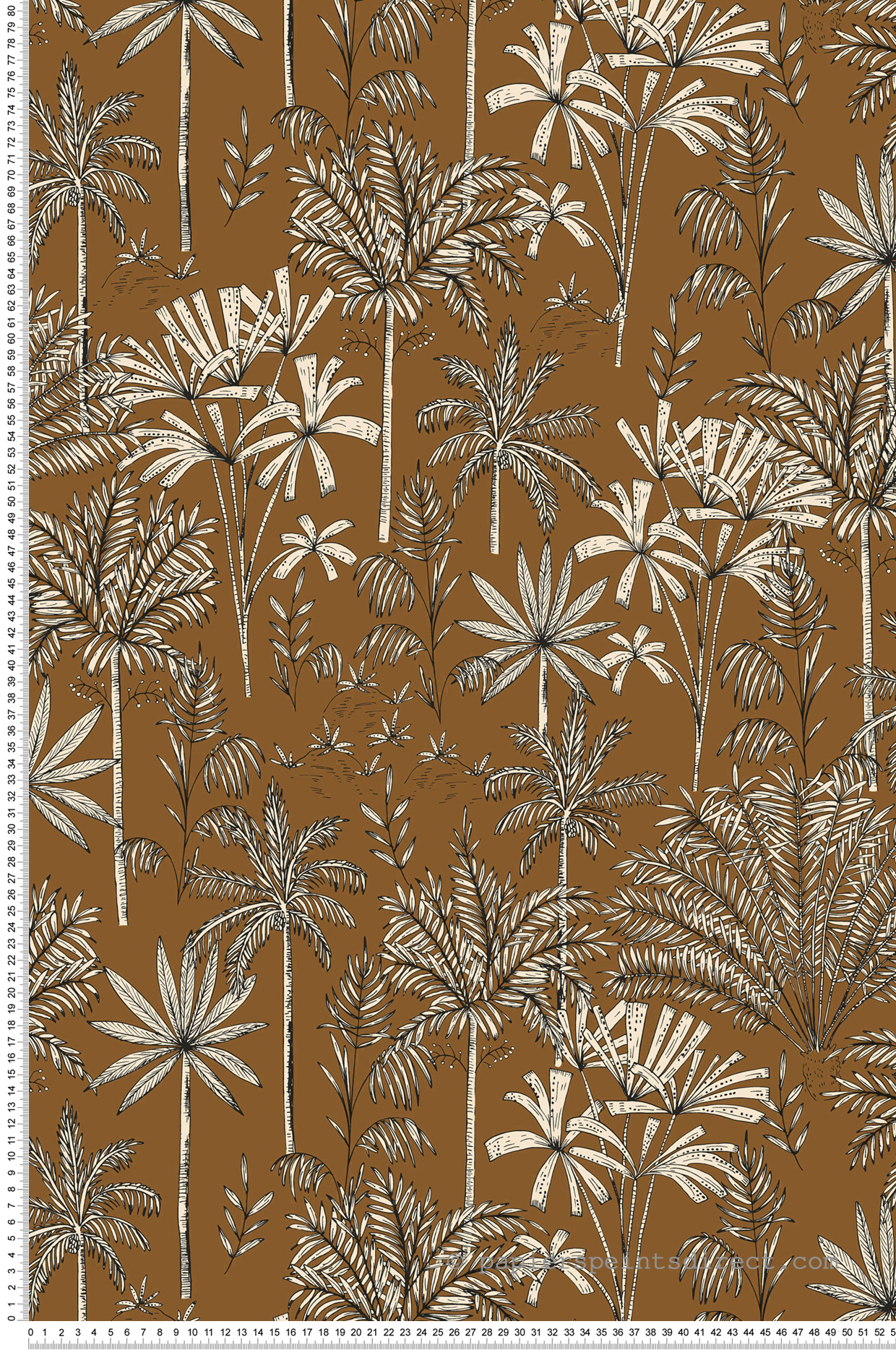 Papier peint Jungle Jardin Majorelle marron - Nos Gravures de Casélio | Réf. NGR103032041