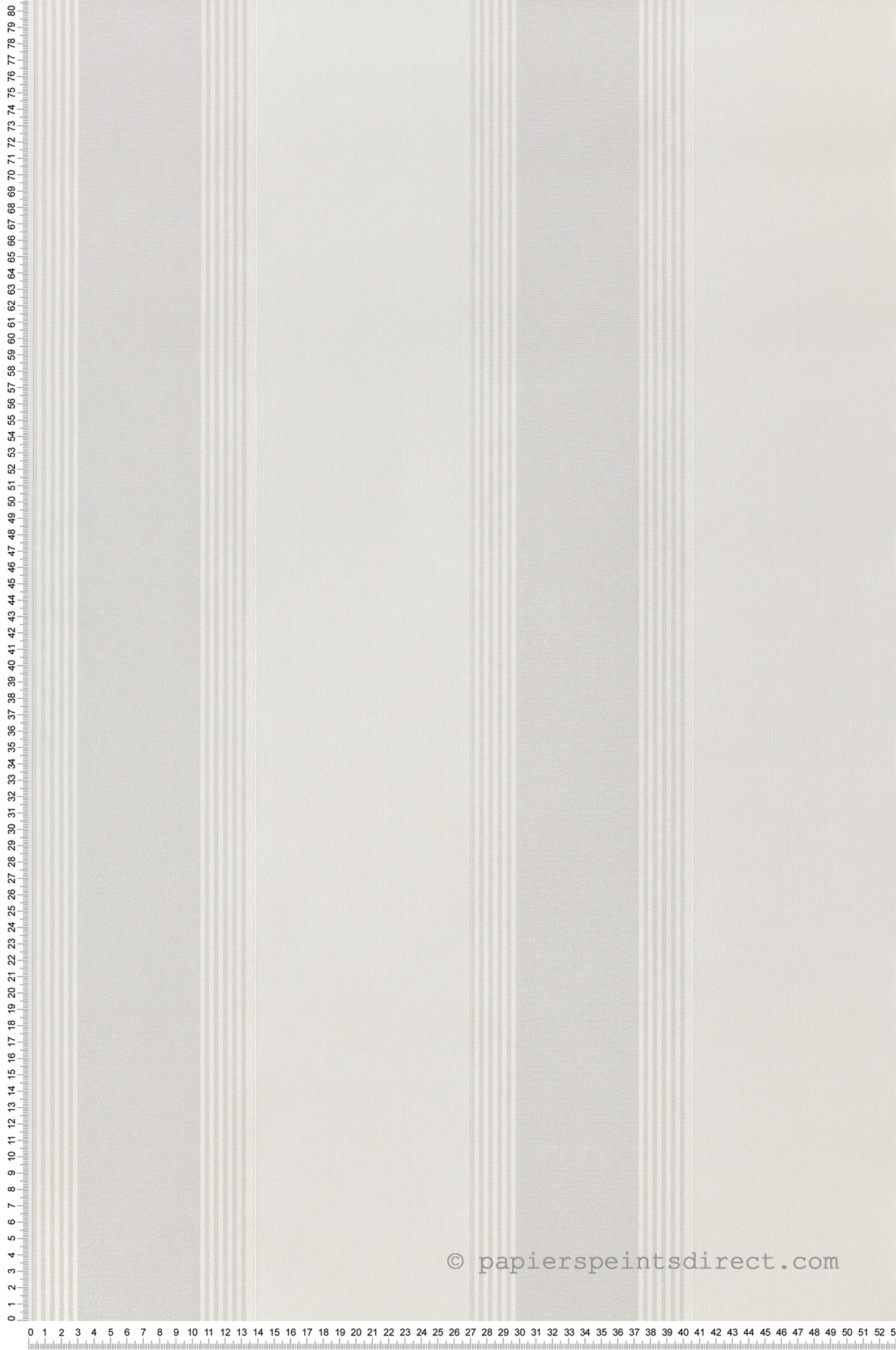 Papier peint Rayure Vintage blanc cassé argenté - Scala de Montecolino | Réf. MC-28870