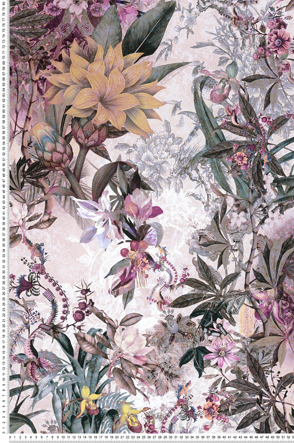 Papier peint Fleur Vintage rose et violet - Dream Flowery de Architects Paper | Réf. 38177-5