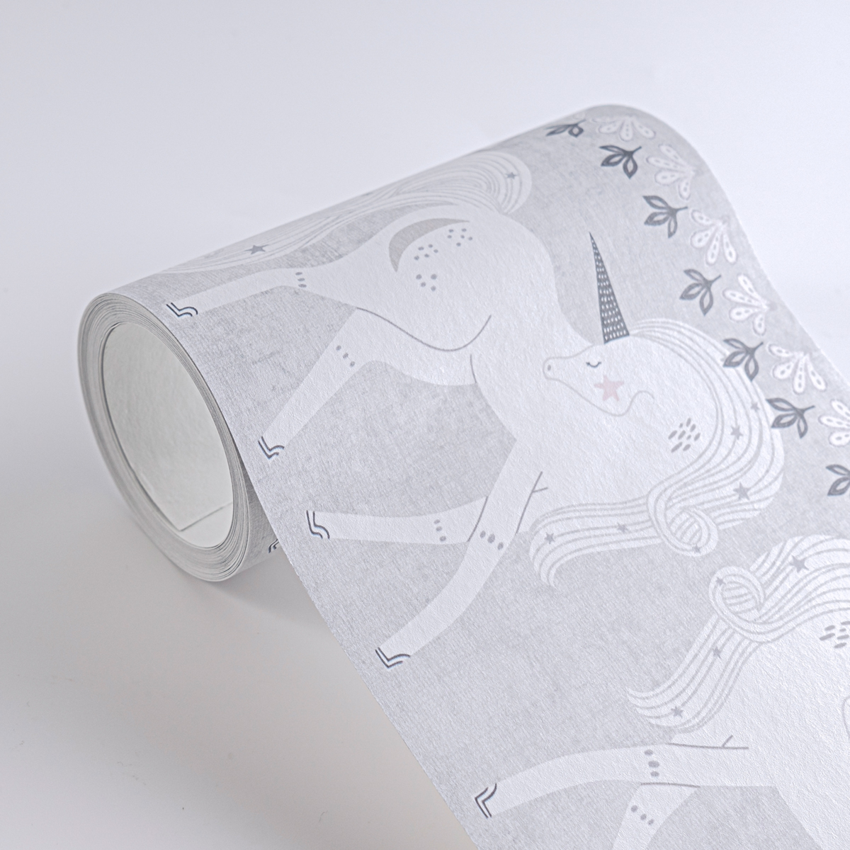 Frise enfant Licorne Féerique gris - Lilly & Luis d'A.S. Création AMB7 | Réf. AS-771471