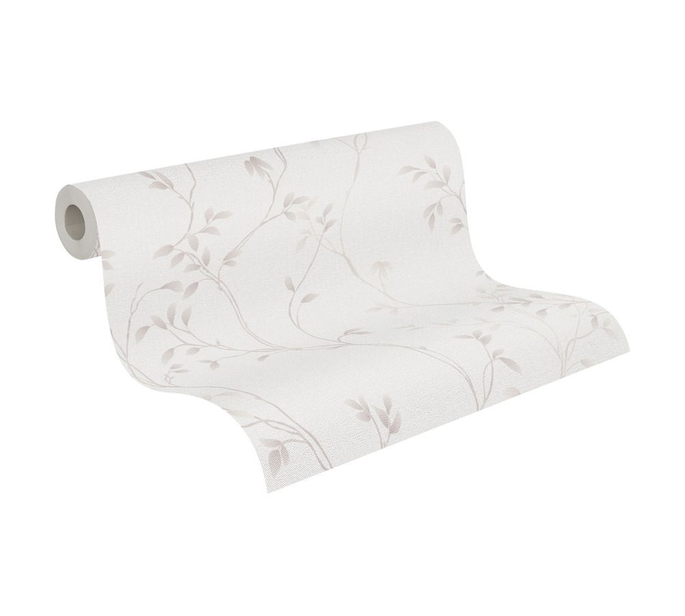 Papier peint Feuille Epurée grège - Pure Elegance d'A.S. Création AMBR | Réf. AS-397672