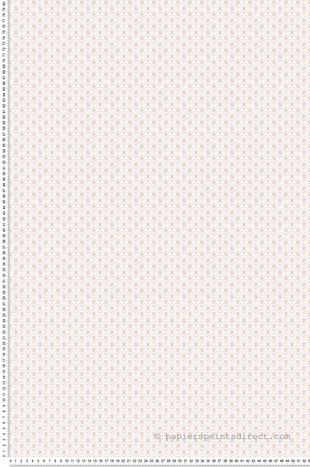 Papier peint Art Déco Plumetis beige rose - Jardin Secret de Lutèce | Réf. LTC-G78516