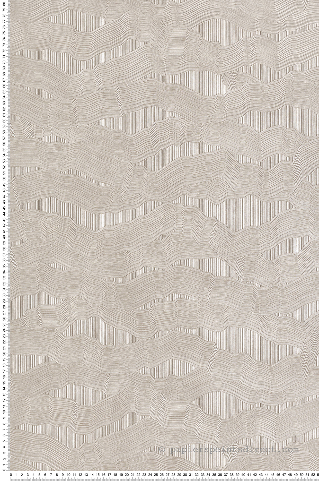 Papier peint Vagues Ondulé Nacré écru - Architexture de Montecolino | Réf. MC-AZ57744