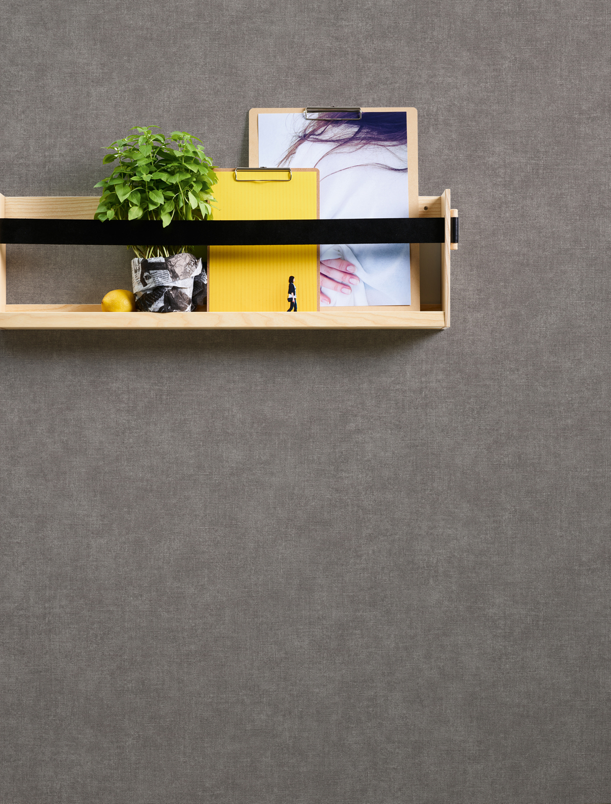 Papier peint Uni Nuancé Toile gris ardoise - Smart Surfaces d'A.S. Création | Réf. AS-395661