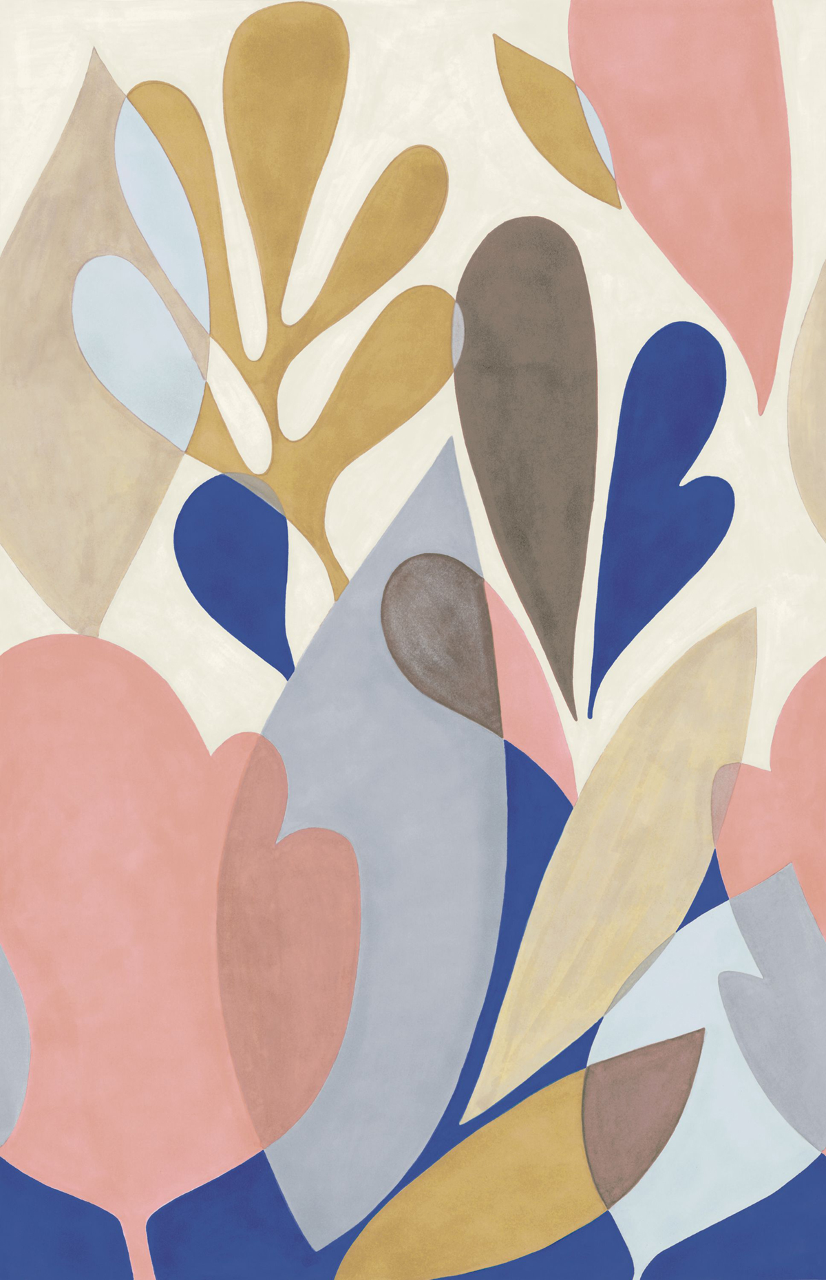 Papier peint panoramique Dancing Colors L bleu majorelle 200x310 - Wonderwalls de Casadéco | Réf. WDWS89006304