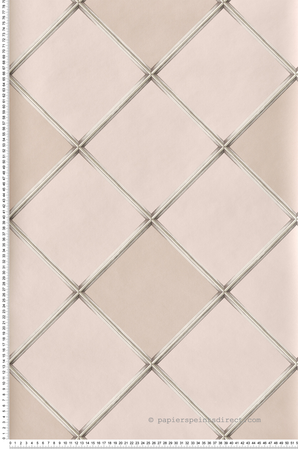 Papier peint Palm House Treillis rose poudré - Mansfield de Osborne & Little | Réf. OSB-W7451-04