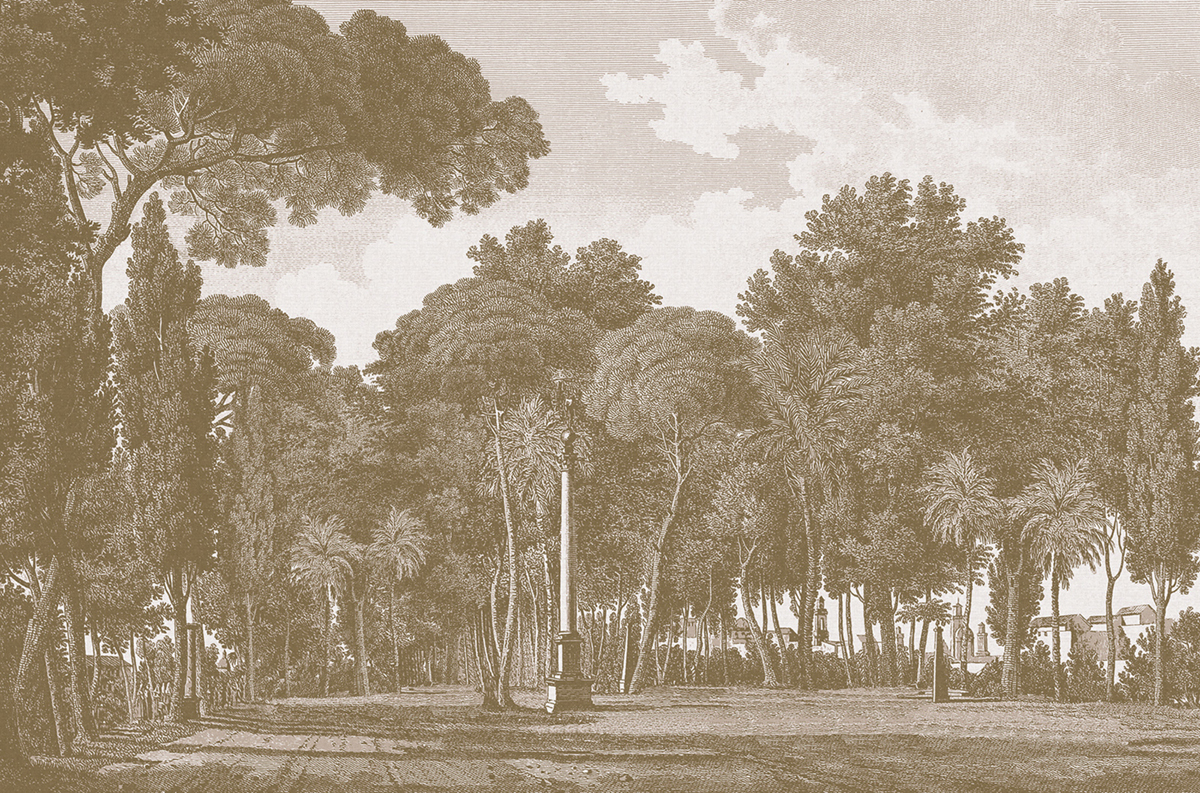 Papier peint panoramique Forêt Alameda bronze - Panorama 2 de Lutèce | Réf. LTC-PAN1622C