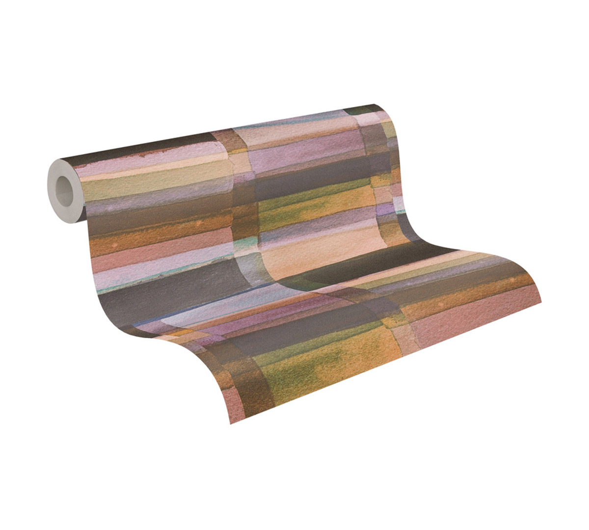 Papier peint Géométrie Aquarelle multicolore vert - Anna D'Andrea d'A.S. Création AMB5| Réf. AS-782252