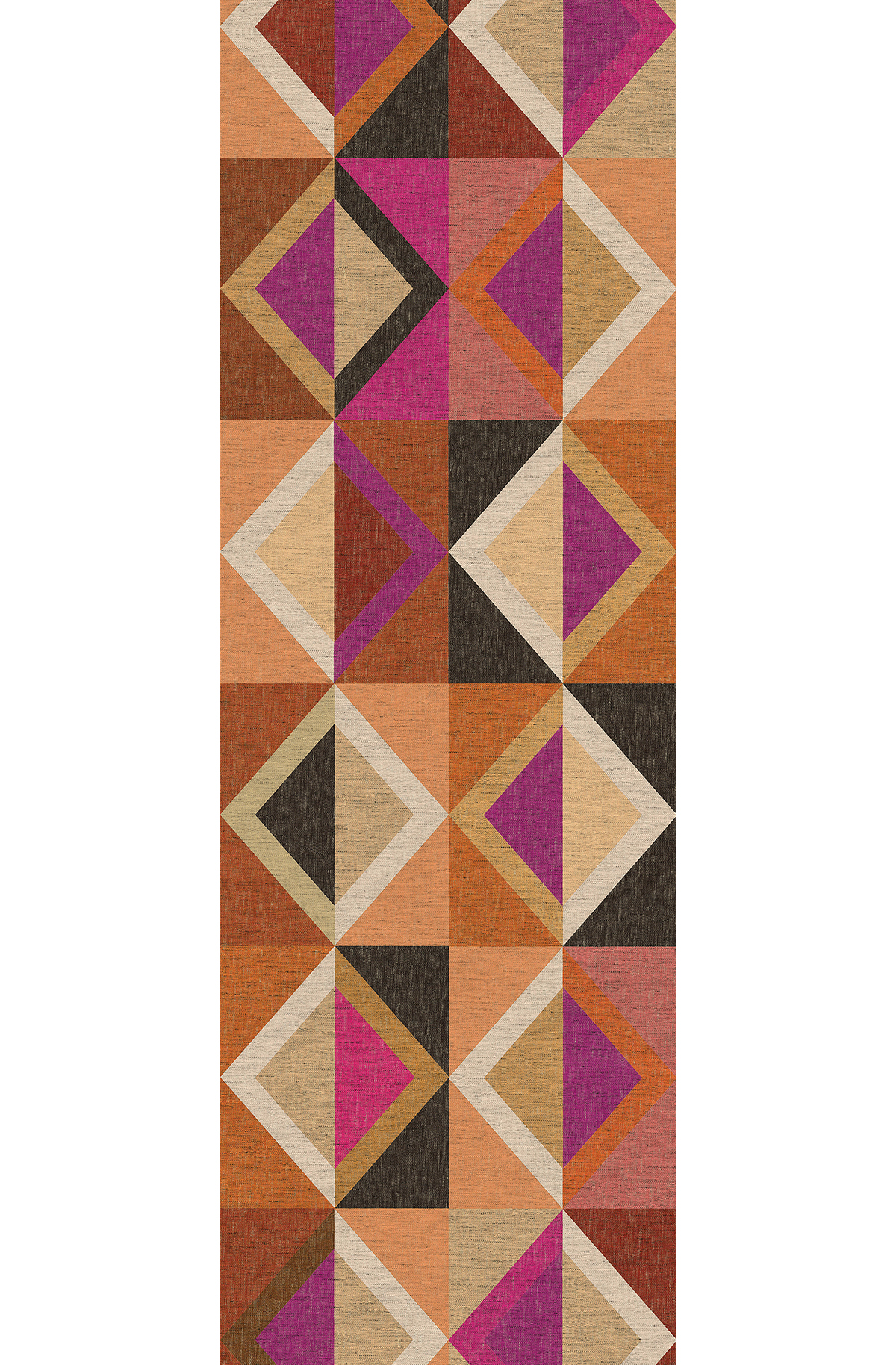 Papier peint panoramique Géométrique Lunca magenta - A H260 - Joy de Masureel | Réf. MAS-DGJOY4041-260