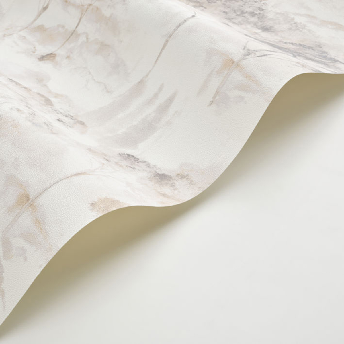 Papier peint Arbre Forêt Sila blanc gris ocre - Riverside 4 de Casadéco AMBV | Réf. RIVI89552387