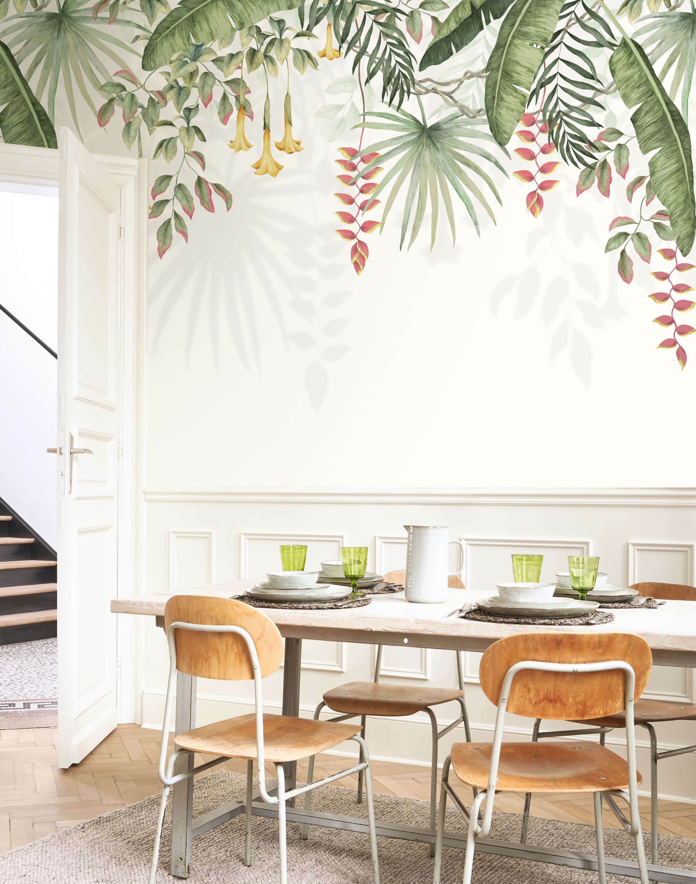 Papier peint panoramique Bird Of Paradise L fushia 300x310 - Wonderwalls de Casadéco | Réf. WDWS89197009