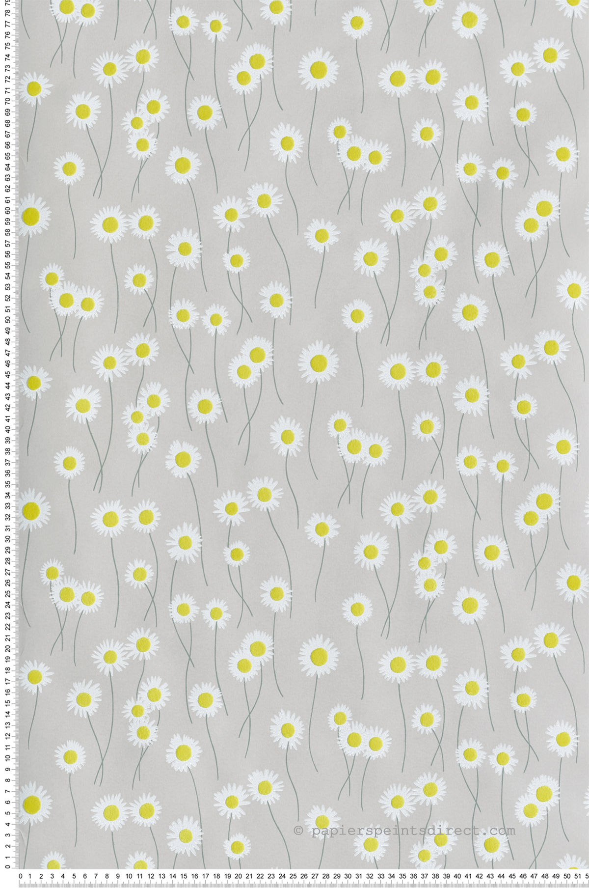 Papier peint Fleur Moon Daisies Slaked Lime - In The Garden de Little Greene | Réf. 0234MDSLAKE