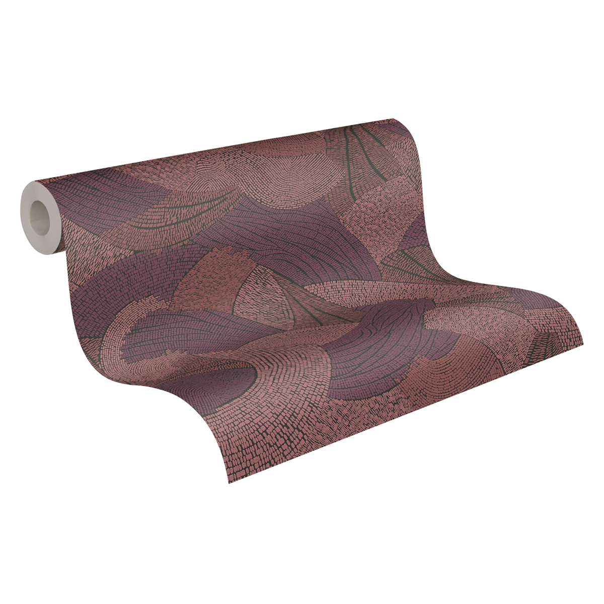 Papier peint Vagues Féériques rose prune - French Affair d'A.S. Création ROLL | Réf. AS-399352