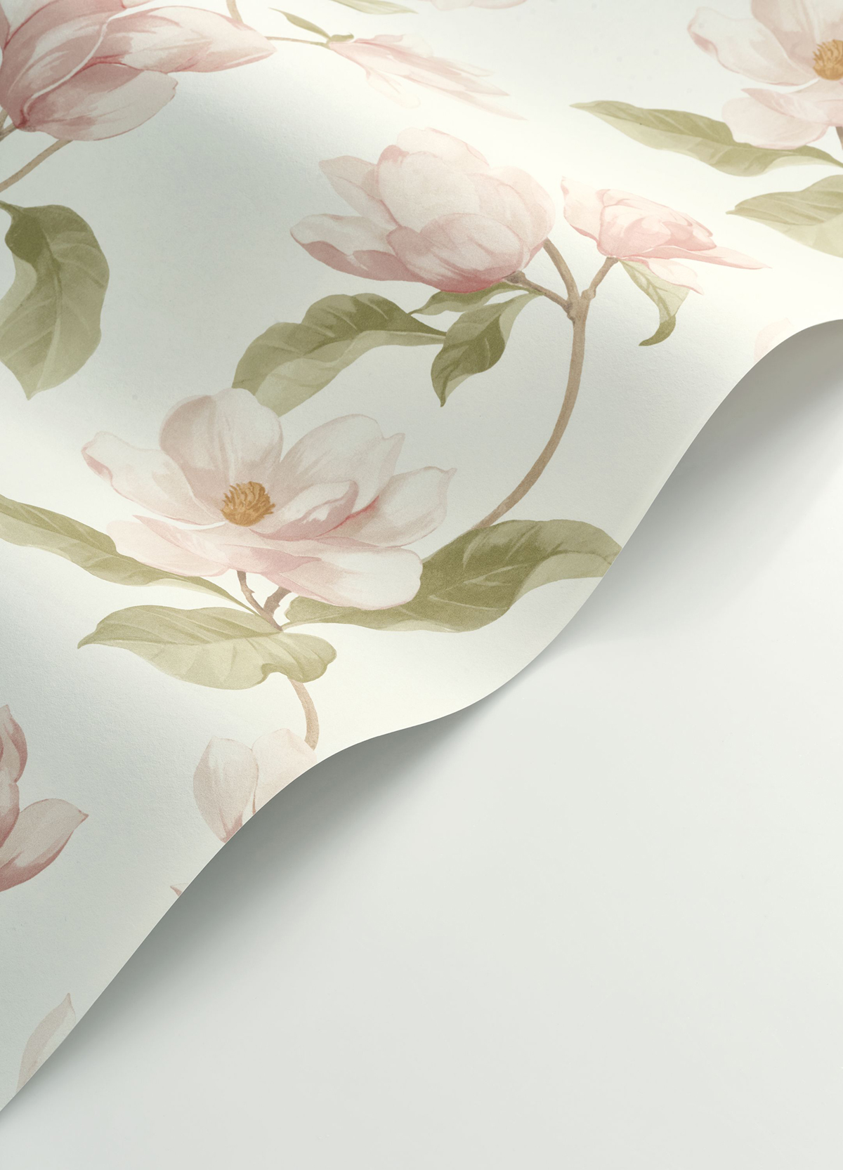 Papier peint Brume de Magnolia rose blush - Le Beau Jardin de Casadéco VAGUE | Réf. BJAR202544101