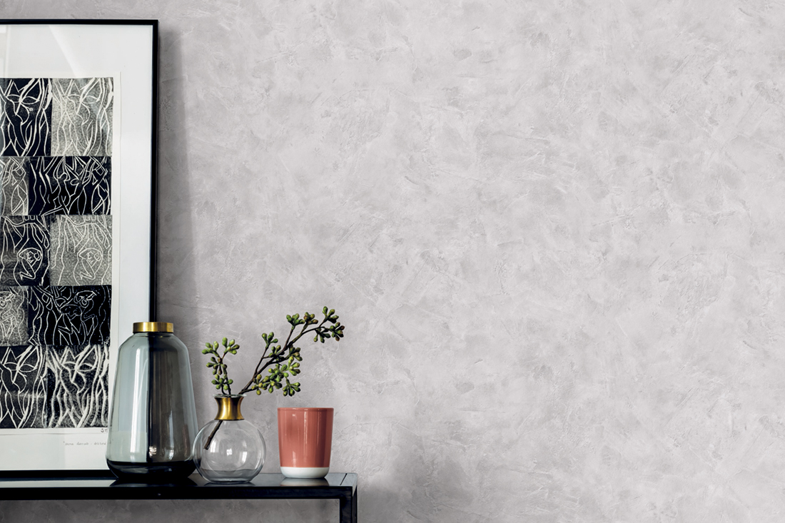 Amb Papier peint Effet béton gris clair - Patine de Casélio | Réf. PAI100229128