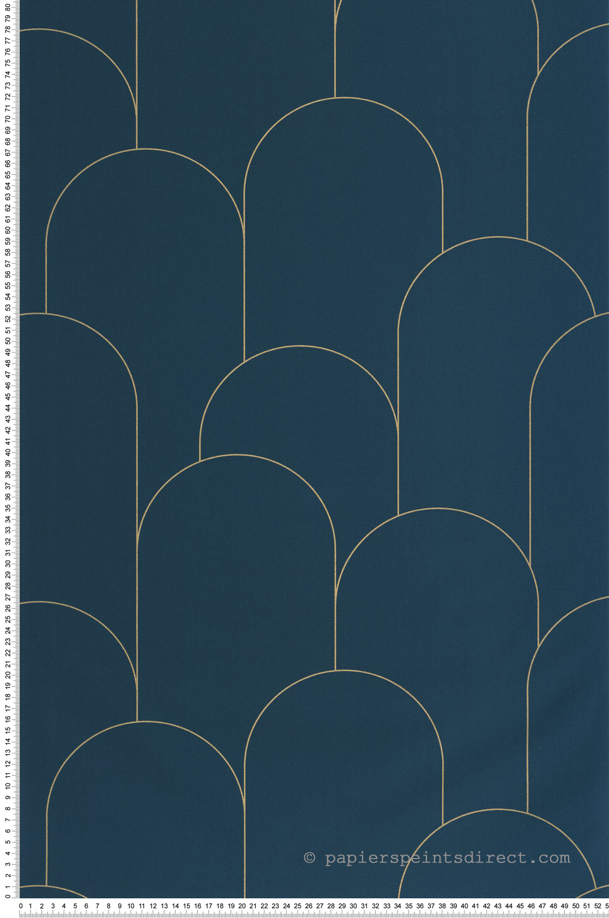 Papier peint Arrondi Ornament bleu nuit doré - Elégance de Casélio | Réf. ELC105281022