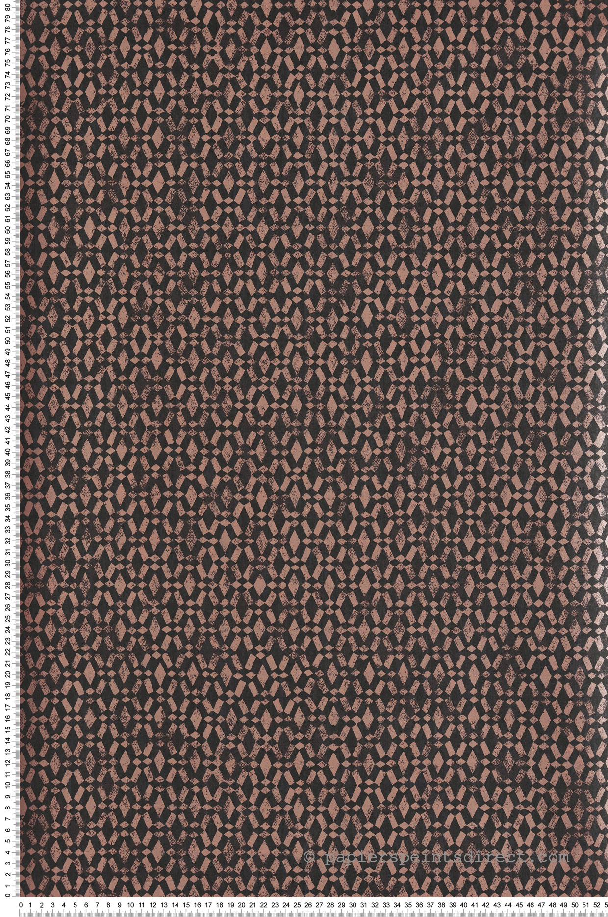 Papier peint Losange Ethnique Ada cuivré noir - Havana de Masureel | Réf. MAS-HAV501