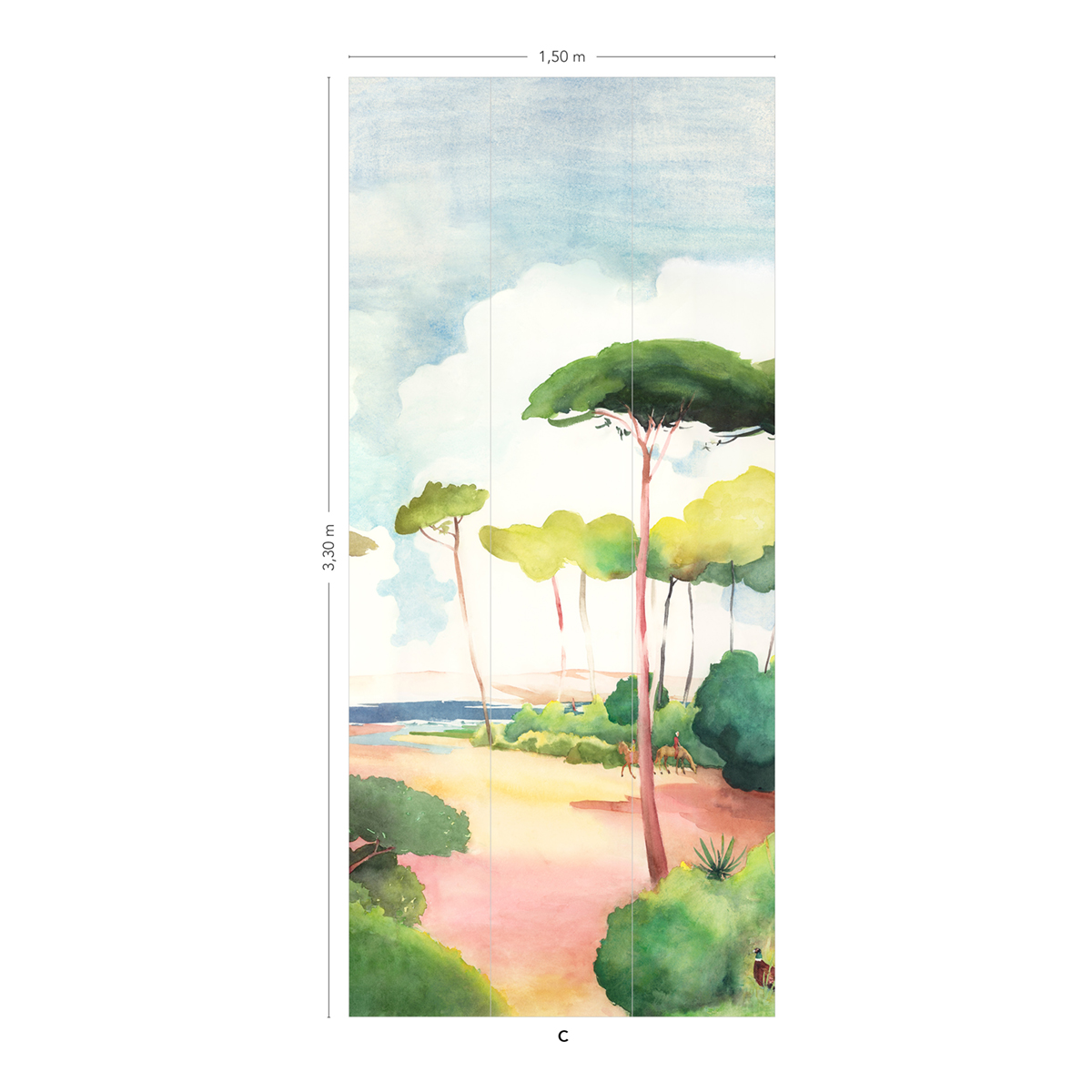 Papier peint panoramique Forêt C - 7/8/9 - Isidore Leroy