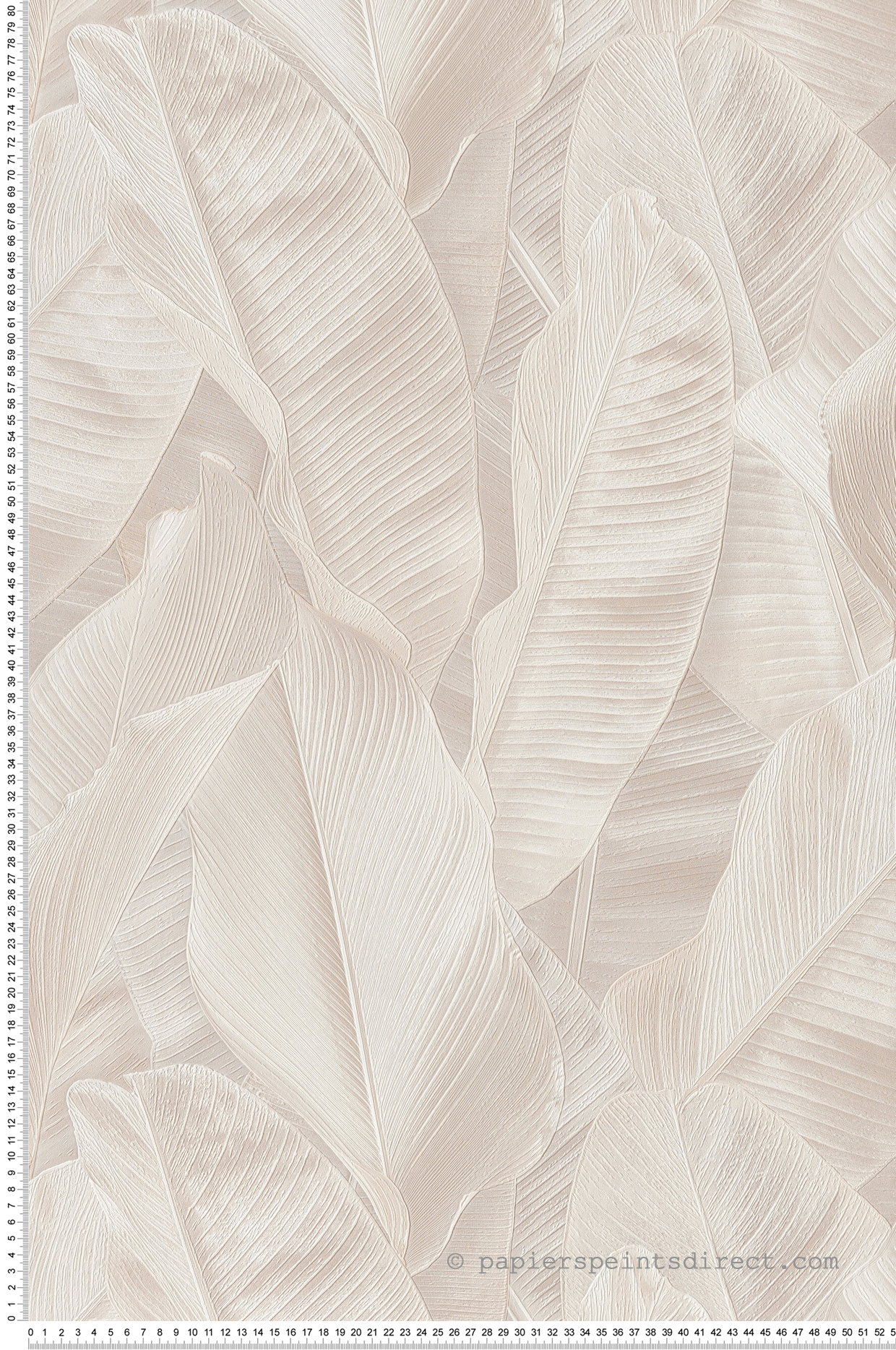 Papier peint Feuille Banana ivoire et gris - Folium de Montecolino | Réf. MC-FO17801