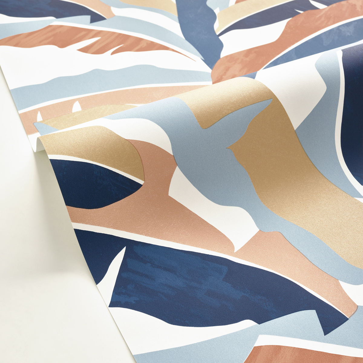 Papier peint Feuille Bananier Ampleur bleu camel - XXL de Casélio AMB4 | Réf. XXL104566220