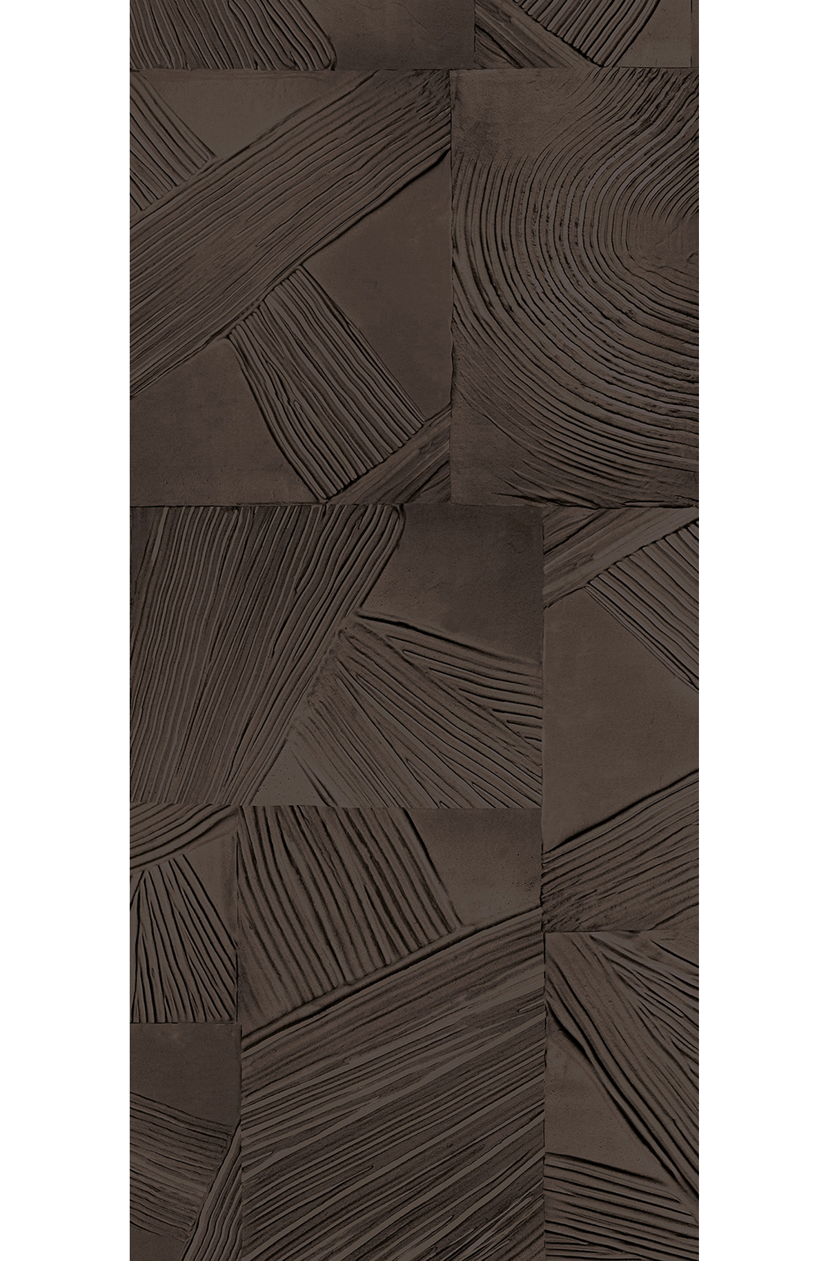 Papier peint panoramique Plâtre Paros café noir - C H260 - Rock de Masureel | Réf. MAS-DGROC3033-260