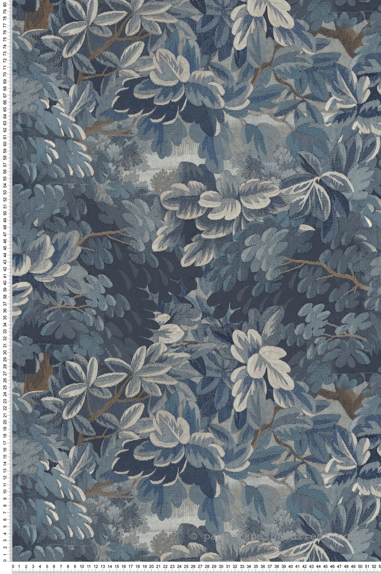 Papier peint Feuillage Toilé Dense bleu foncé - Aristide de Lutèce | Réf. LTC-3850-3