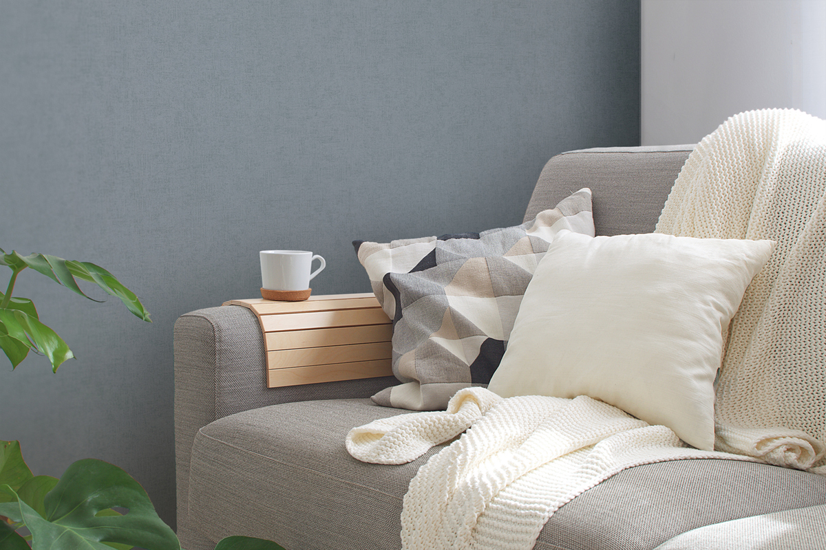 Papier peint Long Island gris bleu paillette - Titanium AS Création | Réf. SP03326