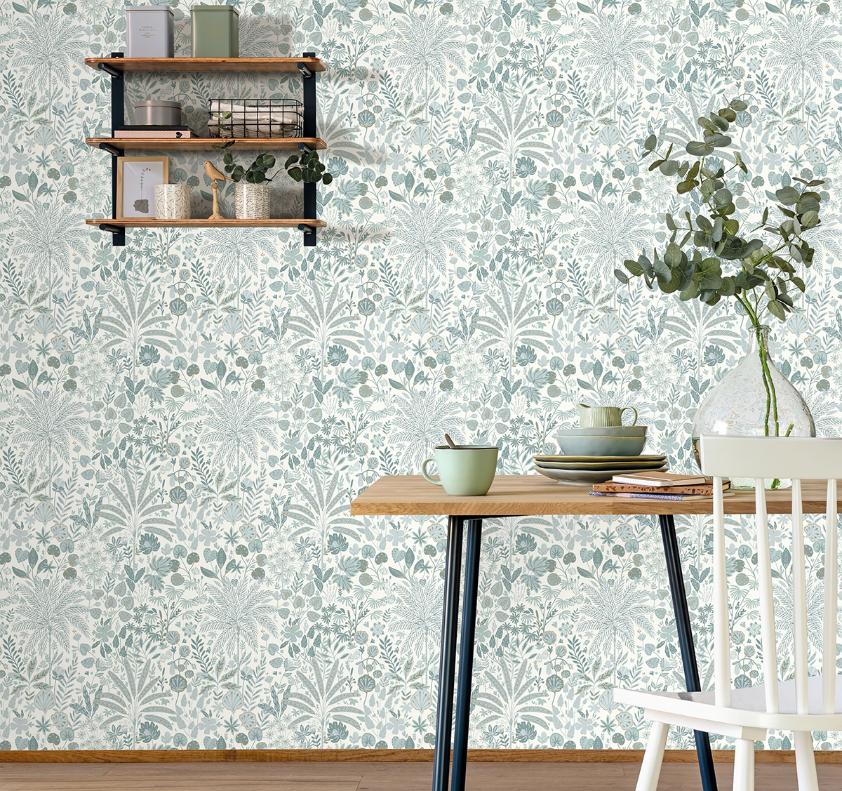 Papier peint Destockage - Floral et Nature blanc et doré - Only Blue de Casélio