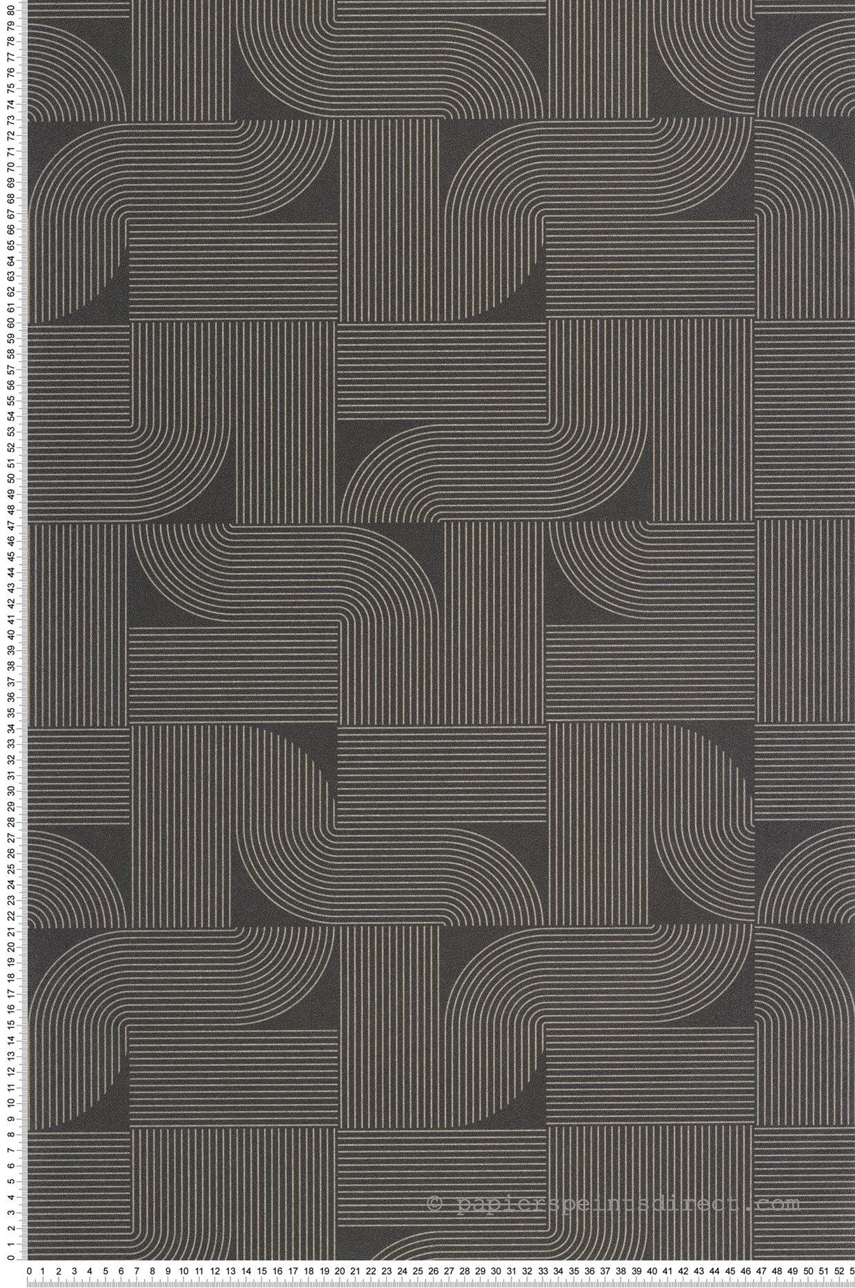 Papier peint Graphique Softness noir métallisé - Light de Casélio | Réf. LIG106579021