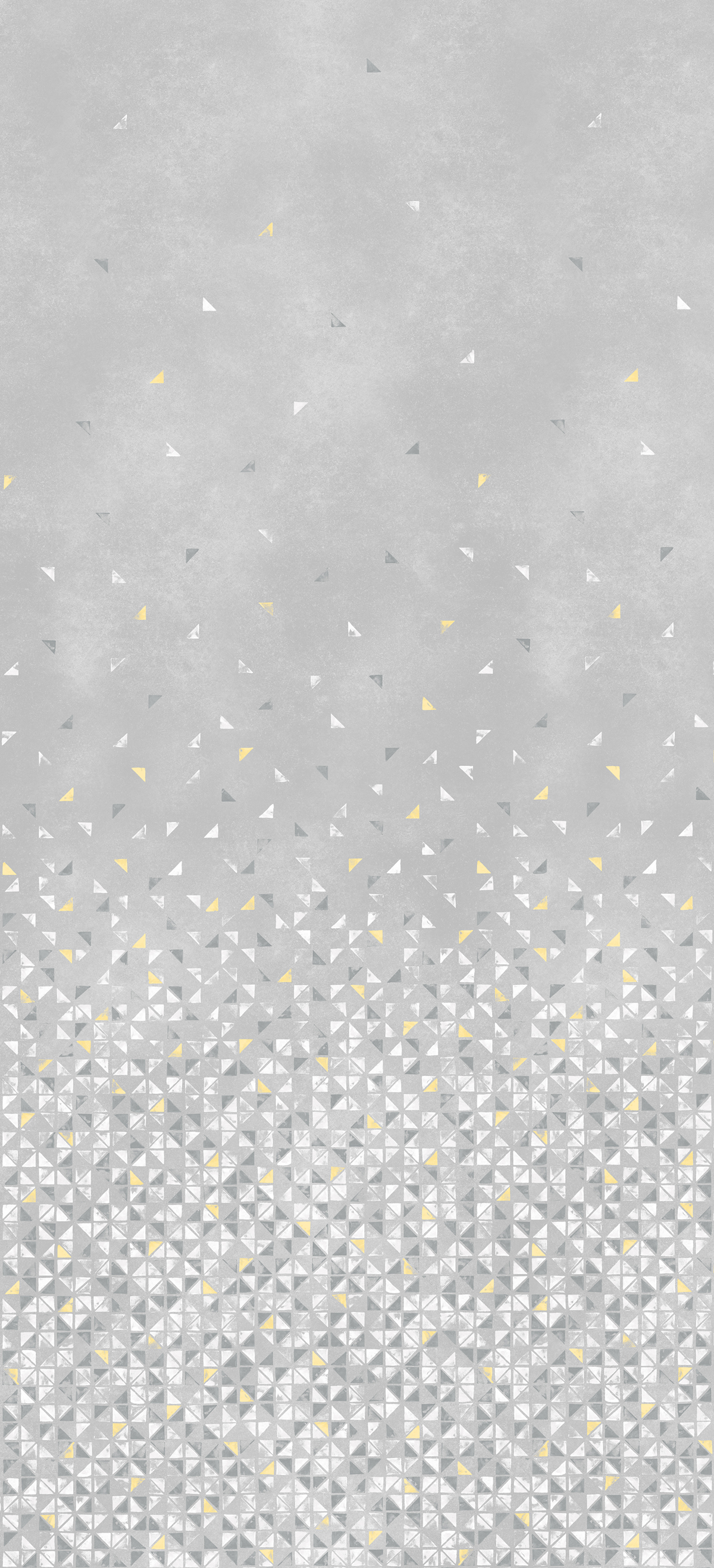 Papier peint panoramique Tangram Gris Jaune B - 4/5/6 - Isidore Leroy