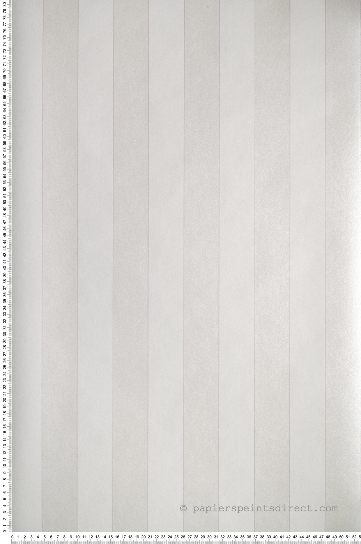 Papier peint Rayure Chic Louise blanc nacré - Les Rayures de Casadéco | Réf. RAYS28880203