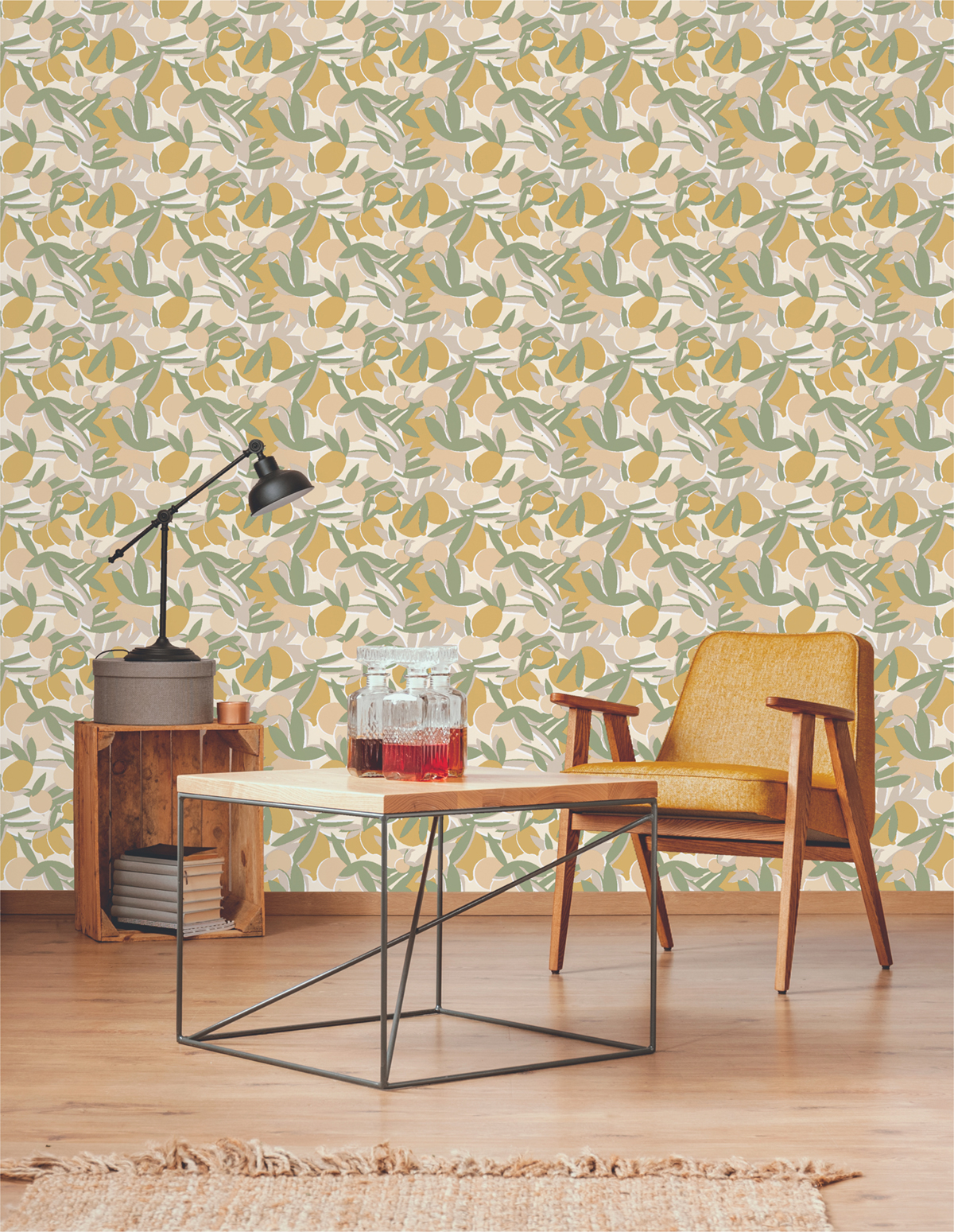 Papier peint Fruit Agrume jaune - Bensimon 2 de Lutèce | Réf. LTC-51200607