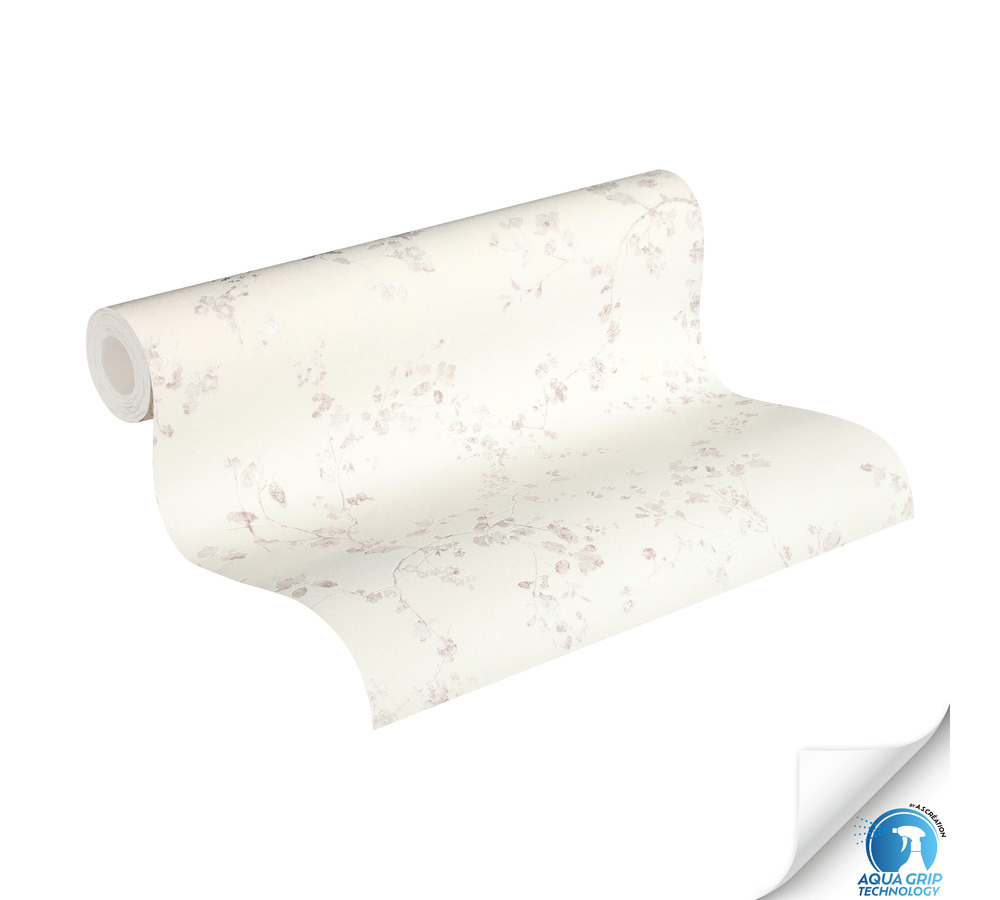 Papier peint préencollé Fleurs rose blanc - Designdrop d'A.S. Création ROLL | Réf. AS-784971