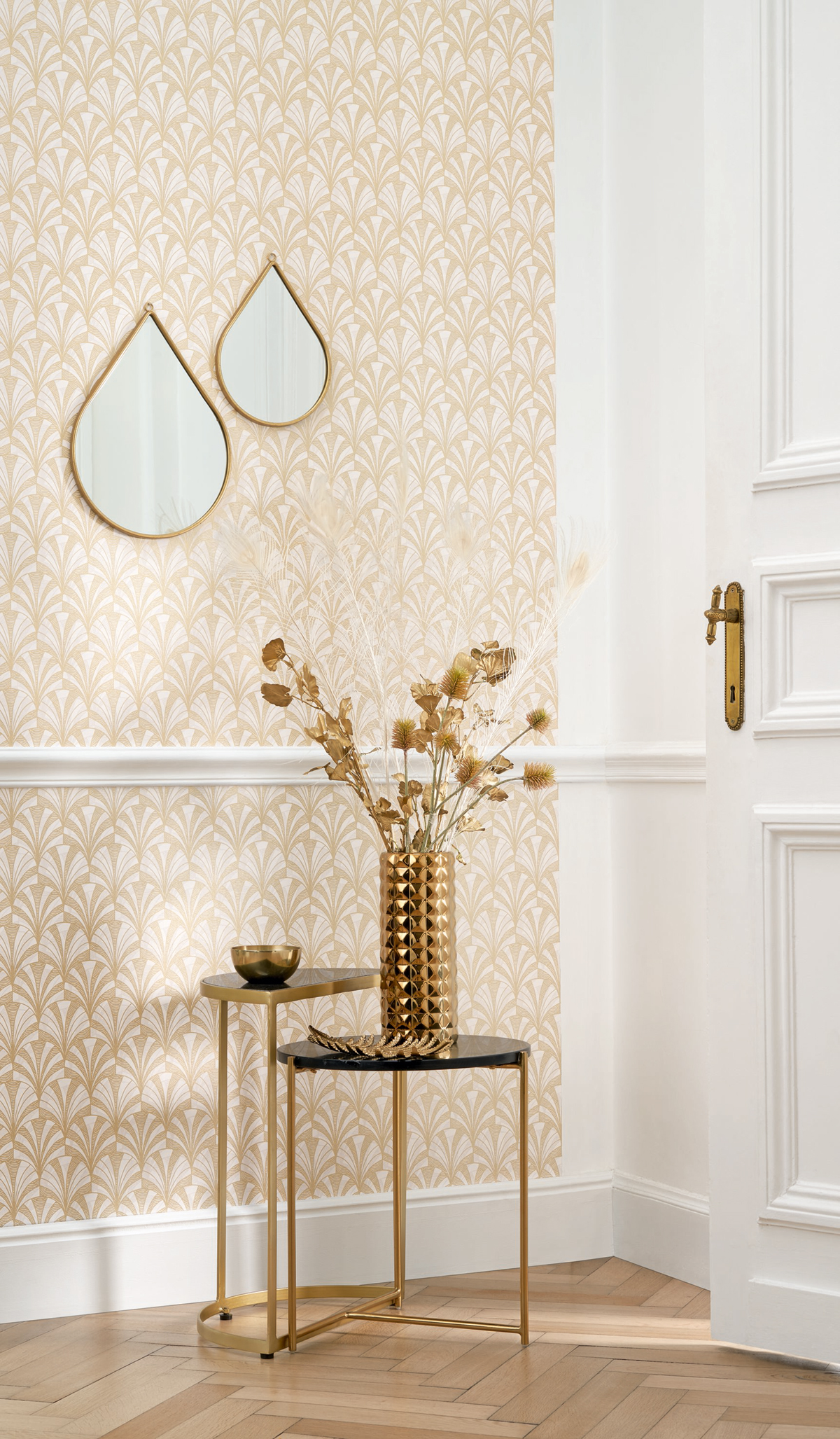 Papier peint Art Déco Palmette doré - 1930 de Casadéco AMB | Réf. MNCT85731202