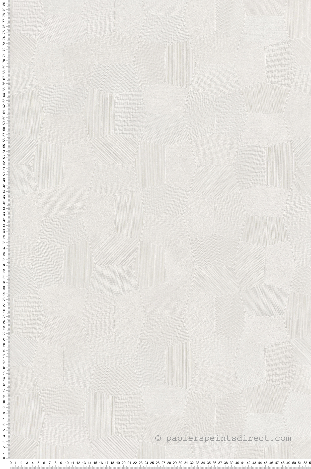 Papier peint Facettes Minérales Selene blanc craie - Solaris de Casadéco | Réf. SOLA201890039