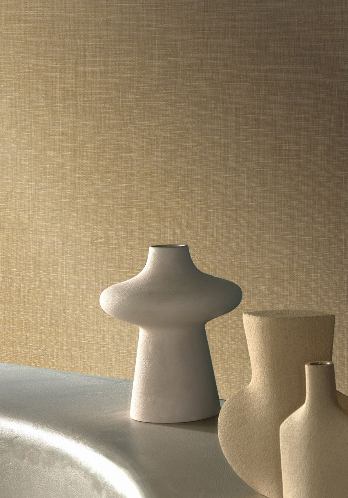 Papier peint Lin Shinok paille - Le Lin 3 de Casamance AMB2 | Réf. CAS-F73817324