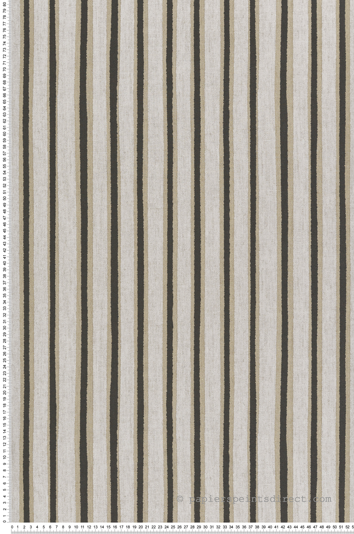 Papier peint Rayures Contemporaines grège noir - Seven de Montecolino | Réf. MC-30139