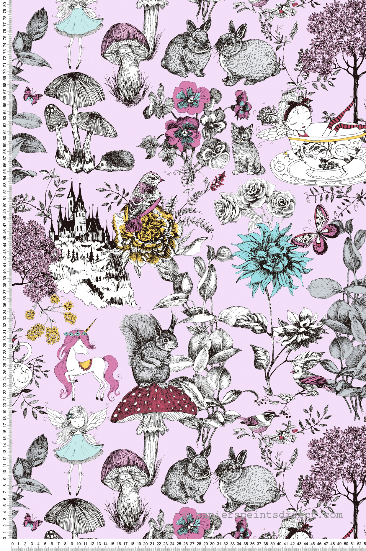 Papier peint enfant Rêve Enchanté rose - Little Love d'A.S. Création | Réf. SP15655