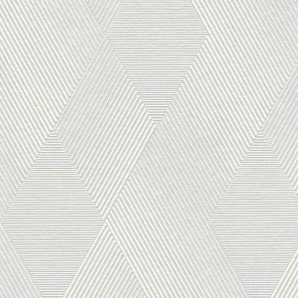 Losanges à rayures effet trompe l’oeil - Papier peint à peindre GO de Montécolino