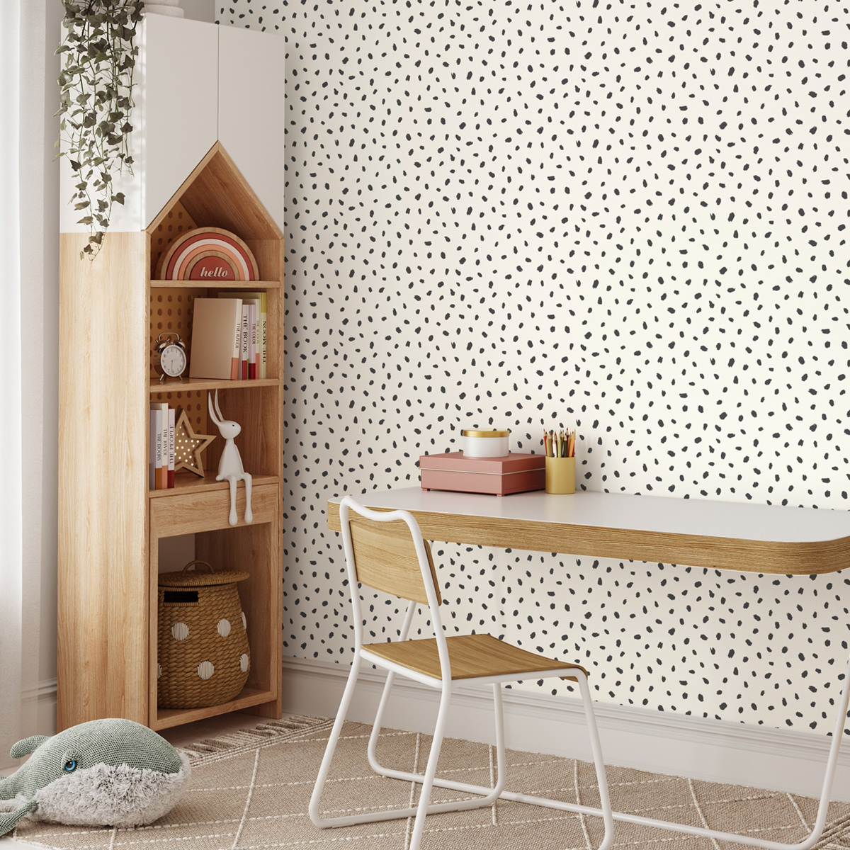 Papier peint Tâche Animaux noir et blanc - Imagine de Lutèce | Réf. LTC-DL27542