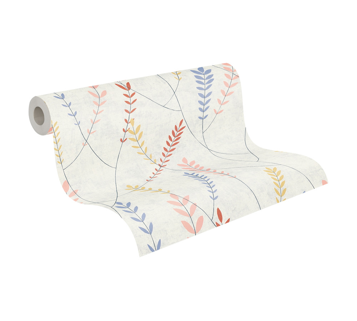 Papier peint Scandinave Plumeria multicolore - Nordic Feeling d'A.S. Création ROLL | Réf. AS-791462