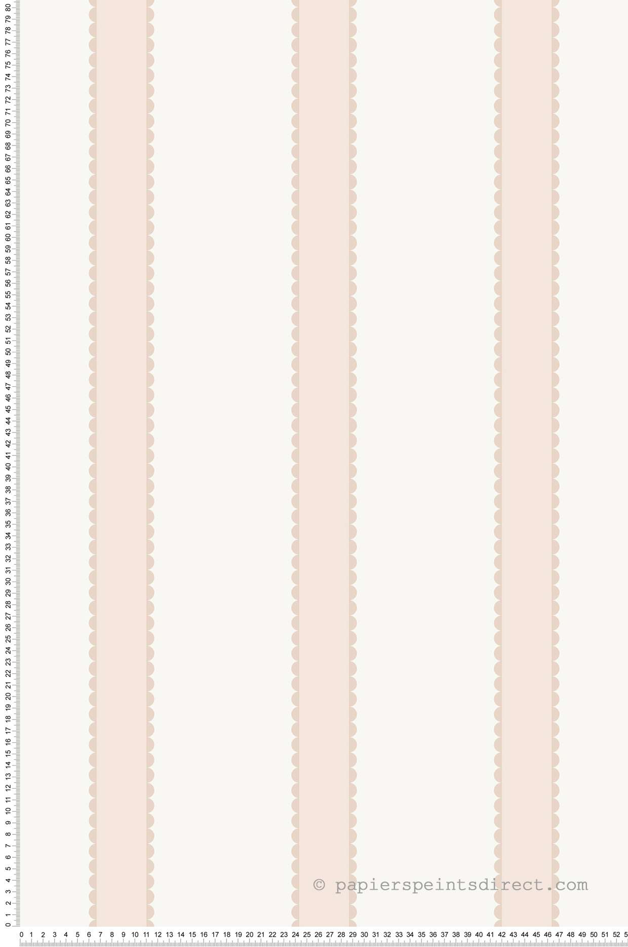 Papier peint Rayure Happy Feston rose - Happy Kids Club de Casélio | Réf. HKC107610431
