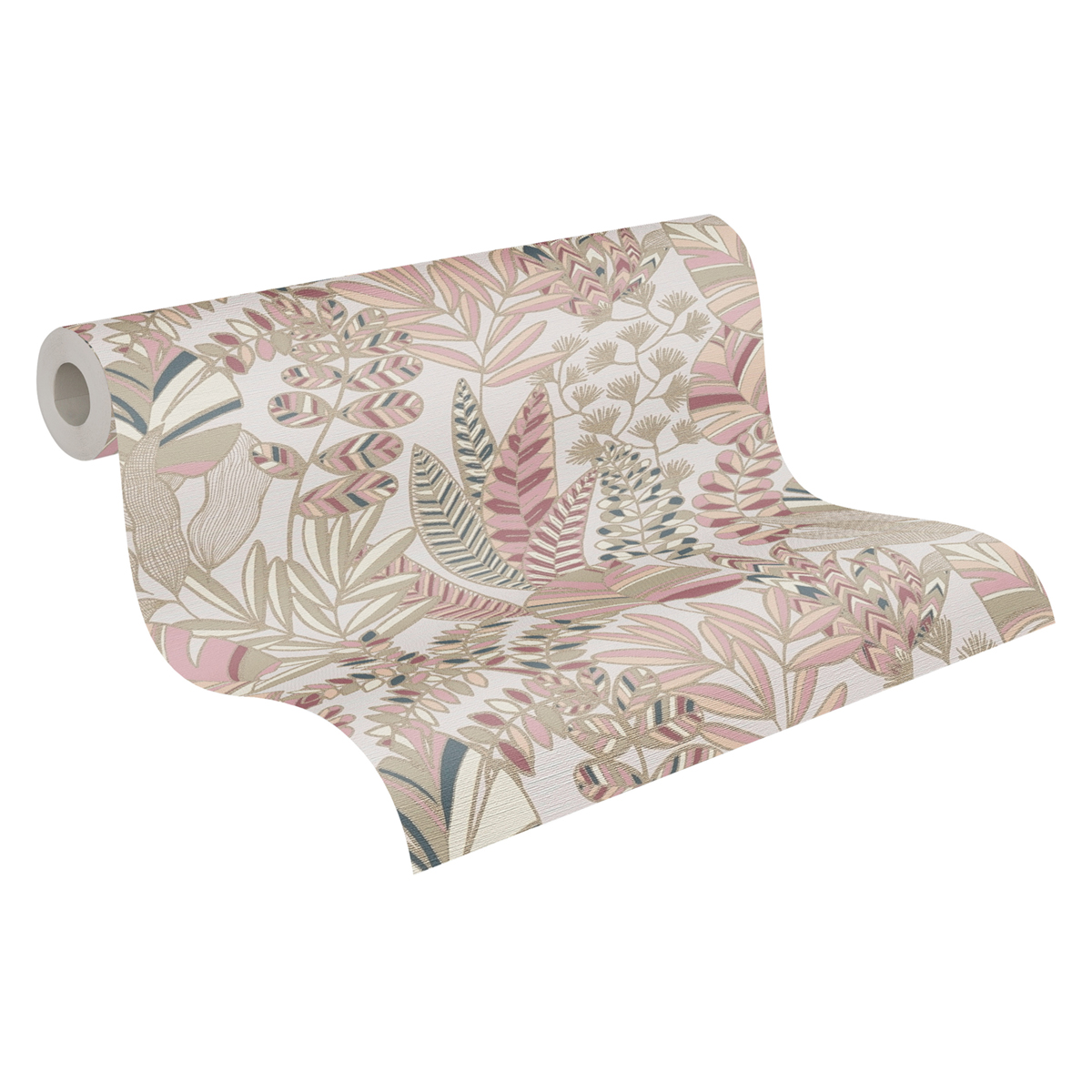 Papier peint Feuillage Arty rose doré - Antigua d'A.S. Création AMB3 | Réf. SP15950