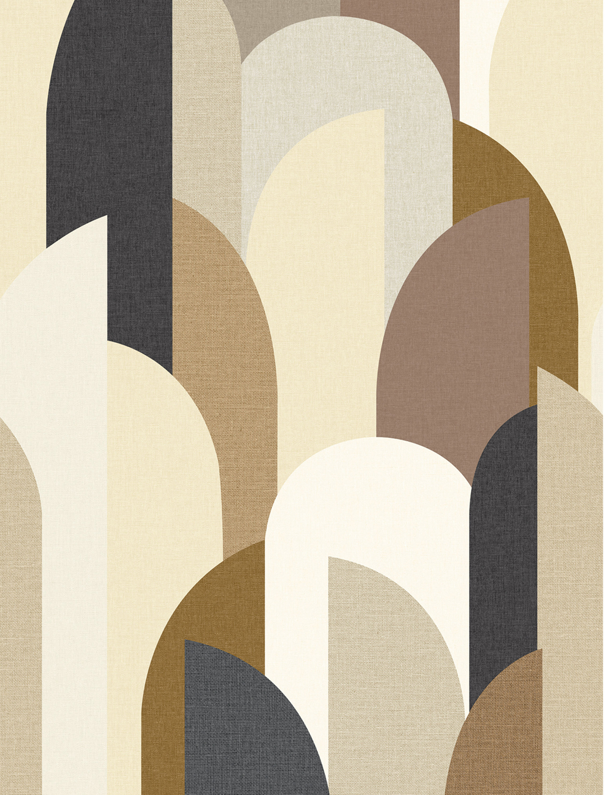 Papier peint panoramique Arche en Tissu Graphique beige M 212 X 280 - Reliefs de Casélio | Réf. RLF106291026