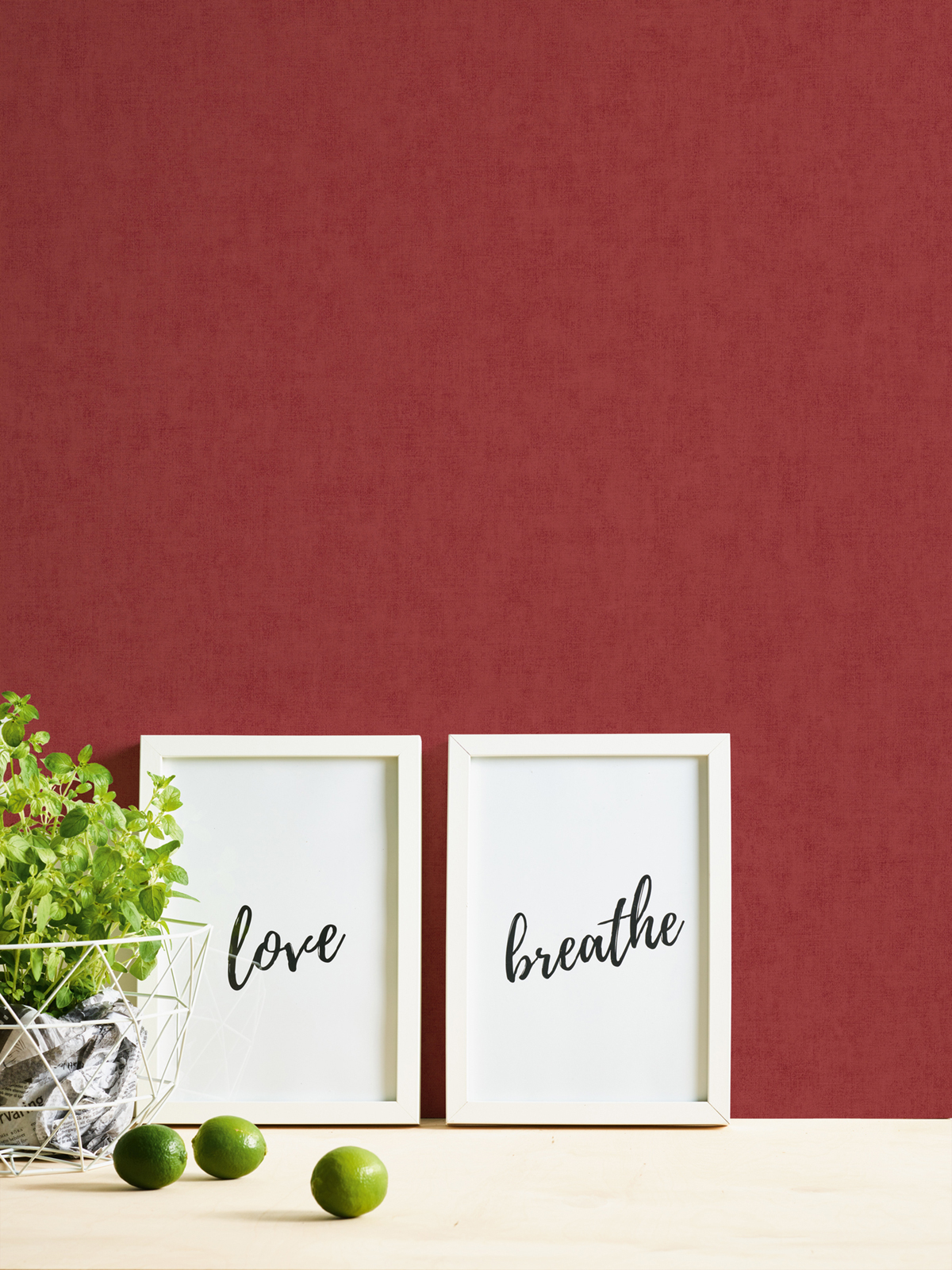 Papier peint Uni Toile rouge - Kiruna de Lutèce | Réf. LTC-375365